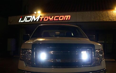 iJDMTOY High Power 3-LED Daytime Running Light Kit Compatible With Truck SUV 4x4 Behind Grille, Cool White Color in Saudi Arabia