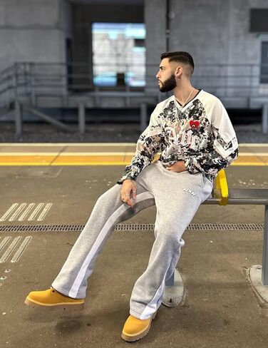 Aelfric Eden Mens Camouflage Patchwork Sweatshirt Oversized Long Sleeve Casual Y2k Streetwear Trendy Tops in Saudi Arabia