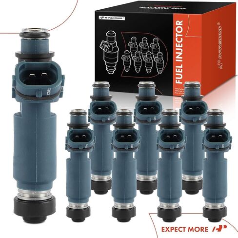 مجموعة A-premium من 8 حقن وقود متوافقة مع Toyota Tundra 00-04 ، 4runner 03-04 ، Sequoia 01-04 ، Land Cruiser 98-05 & exus gx470 03-05 ، lx470 98-05 ، 4.7L in Saudi Arabia