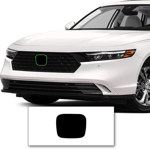 Pre-Cut Front Emblem Tint Compatible with Honda Accord LX, EX, EX-L, Sport, HYBRI 2023 | Precision Cut Stretchable PPF Vinyl Overlay Cover Wrap Pack of 2 (Dark Smoke) in Saudi Arabia