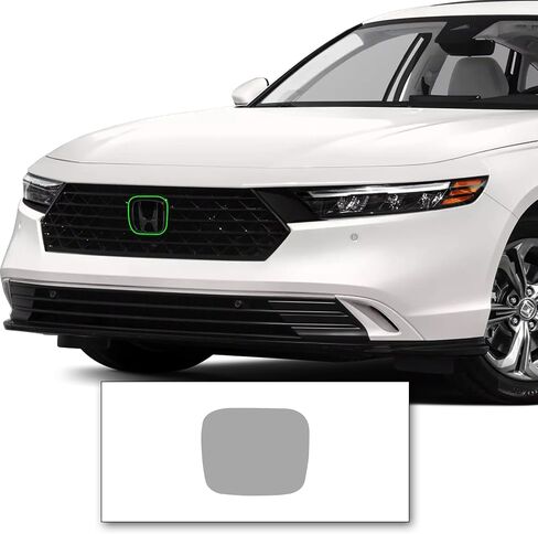 Pre-Cut Front Emblem Tint Compatible with Honda Accord LX, EX, EX-L, Sport, HYBRI 2023 | Precision Cut Stretchable PPF Vinyl Overlay Cover Wrap Pack of 2 (Dark Smoke) in Saudi Arabia