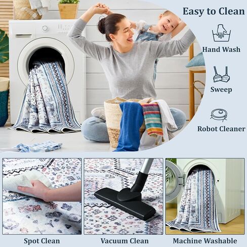 Maxsoft Small 2x3 سجادة قابلة للغسل للدخول ، سجاد طباعة ناعمة للدخول ، السجاد المنخفضة غير المنقولة للزلابية للباب الأمامي. in Kuwait