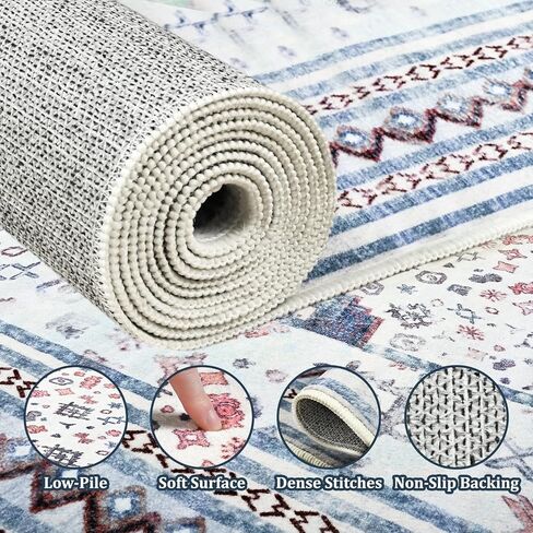 Maxsoft Small 2x3 سجادة قابلة للغسل للدخول ، سجاد طباعة ناعمة للدخول ، السجاد المنخفضة غير المنقولة للزلابية للباب الأمامي. in Kuwait