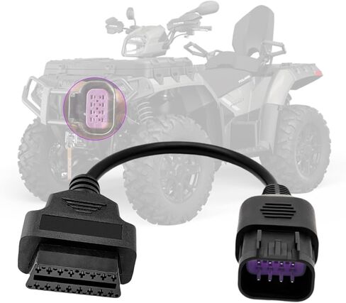 OBD2 Adapter Cable for Polaris 8 Pin to 16 Pin Female OBDII Connector, Fit for Polaris Slingshot, RZR, Ranger, General, Sportsman, ACE, ATV Motorcycle Diagnostic Tool, Work with OBD Code Reader in Saudi Arabia