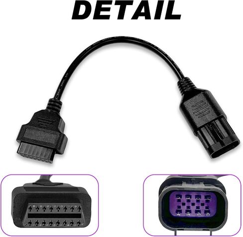 OBD2 Adapter Cable for Polaris 8 Pin to 16 Pin Female OBDII Connector, Fit for Polaris Slingshot, RZR, Ranger, General, Sportsman, ACE, ATV Motorcycle Diagnostic Tool, Work with OBD Code Reader in Saudi Arabia