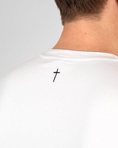 Christian Performance T-Shirt - Men's Slim Fit Gym Shirt, Faith-Based Activewear with Cross, Premium Cotton Stretch Tee in Saudi Arabia