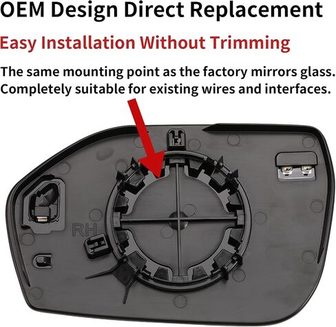 Passenger Side Mirror Replacement for 2020 2021 2022 2023 Ford Explorer- Right Side Mirror Glass, Rear View Mirrors Glass with Power Heated & Blind Spot in Saudi Arabia