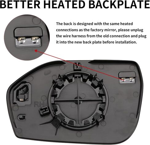 Passenger Side Mirror Replacement for 2020 2021 2022 2023 Ford Explorer- Right Side Mirror Glass, Rear View Mirrors Glass with Power Heated & Blind Spot in Saudi Arabia