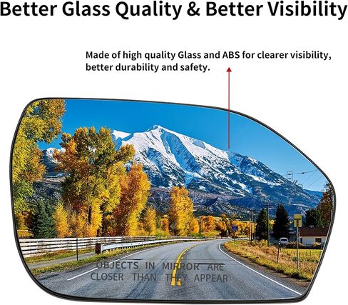 Passenger Side Mirror Replacement for 2020 2021 2022 2023 Ford Explorer- Right Side Mirror Glass, Rear View Mirrors Glass with Power Heated & Blind Spot in Saudi Arabia