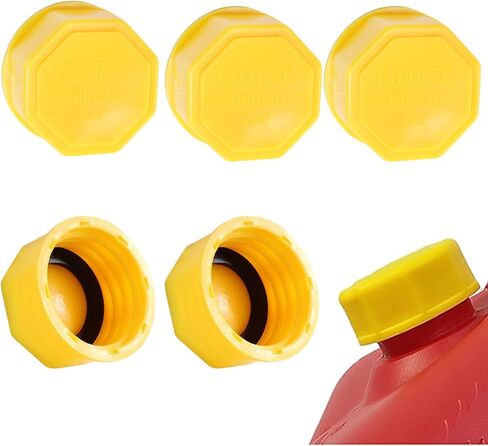 3 Pcs 5 Gallon Gas Can Cap, Plastic Coarse Thread Gas Cap for Gasoline Containers (Yellow) in Saudi Arabia