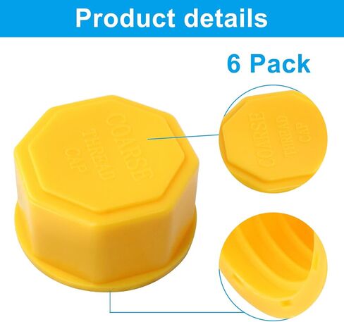 3 Pcs 5 Gallon Gas Can Cap, Plastic Coarse Thread Gas Cap for Gasoline Containers (Yellow) in Saudi Arabia
