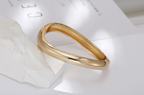 ZMANYIJEW Silver Cuff Bracelet for Women Open Wide Silver Bracelets Silver Cuff Thick Silver Bracelets for Women Teen Girls (goldA) in Saudi Arabia