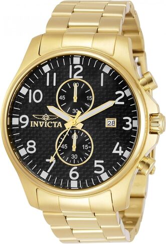Invicta Men's 0382 II Collection 18K مطلي بالذهب المصنوع من الفولاذ المقاوم للصدأ in Saudi Arabia