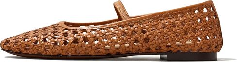 Woven Mesh Ballet Flats Shoes for Women with Elastic Strap Square Toe Breathable Slip On Flat Mary Janes Dress Casual Shoes in Saudi Arabia