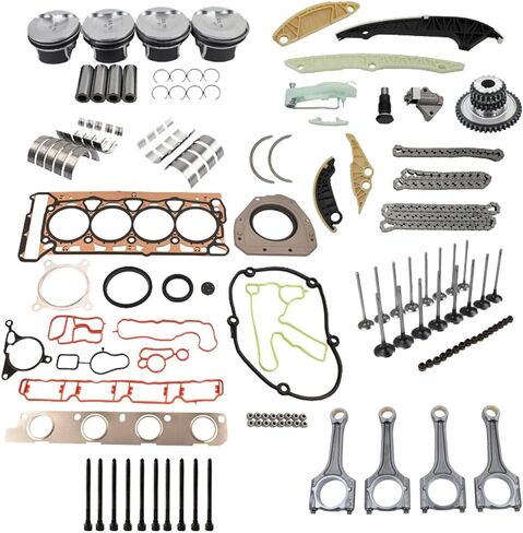 إصلاح محرك Geluoxi Rebuild Ritons Rods Kit Presention for Audi A4 Q5 TT VW Jetta Tiguan Golf GTI 2.0T CCTA 06H105701D 06H109158H in Saudi Arabia