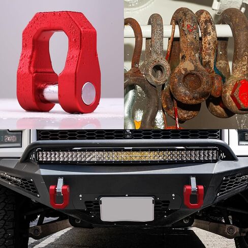 3/4" D Ring Shackle, 70000 Lbs Break Strength, Clevis Shackle with 7/8" Pin, Rustproof, for Tow Off Road Vehicle Recovery, Black, 2 Pack in Saudi Arabia