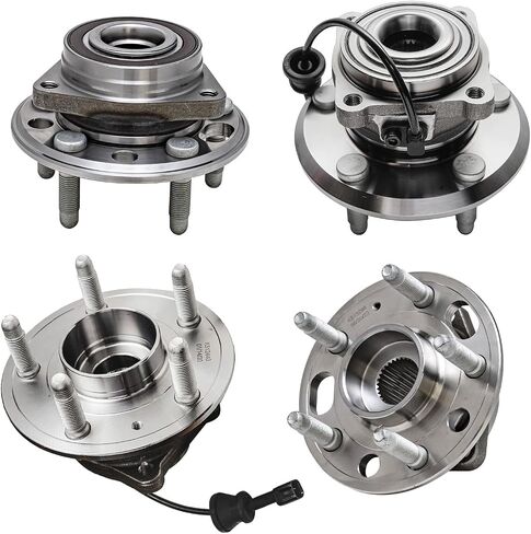 Detroit Axle - 4 Wheel Bearing Hubs للفترة 2010-2017 Chevy Equinox GMC Terrain ، محمل العجلات في المقدمة والخلفية 2011 2012 2014 2014 2015 2015 in Saudi Arabia