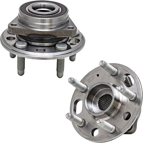 Detroit Axle - 4 Wheel Bearing Hubs للفترة 2010-2017 Chevy Equinox GMC Terrain ، محمل العجلات في المقدمة والخلفية 2011 2012 2014 2014 2015 2015 in Kuwait