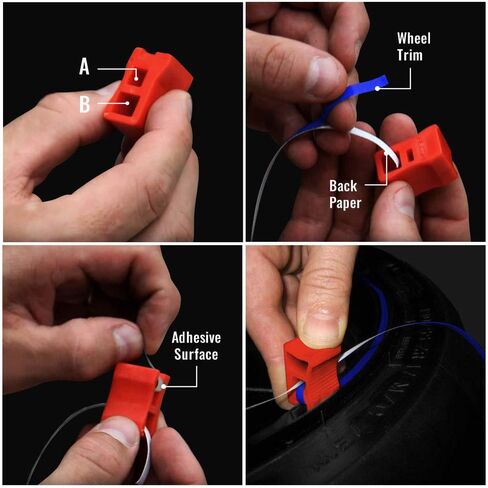 Refractive Wheel Trim with Applicator Tool for Car Wheels, Orange in Saudi Arabia