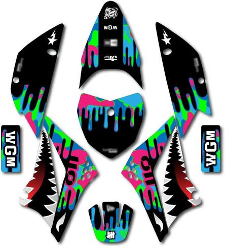 مجموعة رسومات CMGK Savage Racing Fits Kawasaki 2010-2025 KLX110 KLX 110 Decal Kit in Saudi Arabia