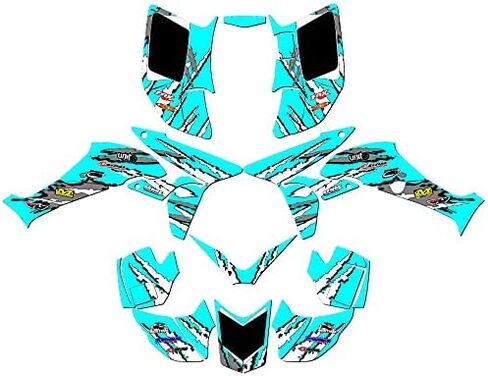 2006-2017 TRX 450R SHREDDER Teal Senge Graphics Kit Compatible with Honda in Saudi Arabia