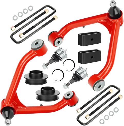 3" Front 2" Rear Leveling Lift Kit & Extended Front Upper Control Arms w/Ball Joints for Chevy Silverado 1500/GMC Sierra 1500 1999-2006 RWD (For 2-4" Lift) in Saudi Arabia