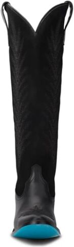 Jet Black & Soft Black Suede Knee High Boot by Lane Boots in Saudi Arabia