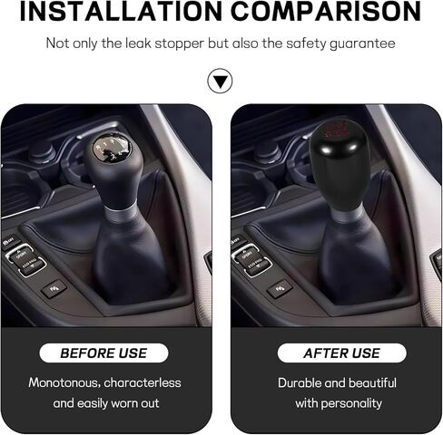 Car Gear Shift Knob, 5 Speed Non-Slip Manual Gear Stick Shift Knob, Aluminum Shift Knob Head with 3 Threaded Adapters, Universal Accessories for Cars, Trucks, SUVs, Sedans (Black) in Saudi Arabia