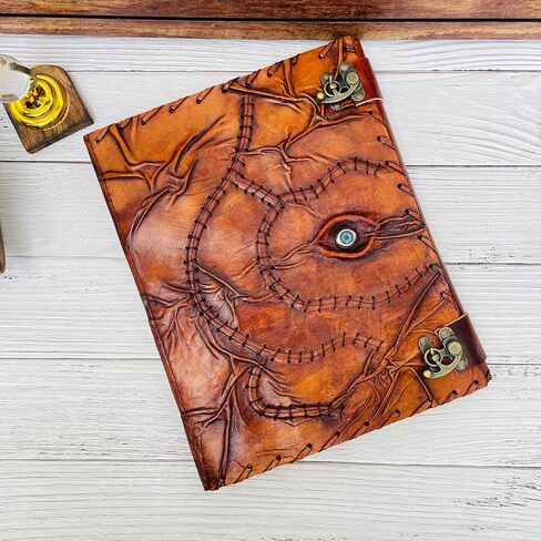 Hocus Pocus Book of Spells، كتب Grimoire Spell مع تعويذات حقيقية، ديكور ديكورات الهالوين الدعامة، كتاب الظلال الإملائية، هدايا ساحرة للنساء Spellbook مجلة جلدية ملزمة، Grimoire Witch (8x6) in Saudi Arabia
