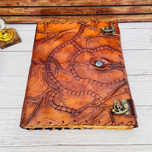 Hocus Pocus Book of Spells، كتب Grimoire Spell مع تعويذات حقيقية، ديكور ديكورات الهالوين الدعامة، كتاب الظلال الإملائية، هدايا ساحرة للنساء Spellbook مجلة جلدية ملزمة، Grimoire Witch (8x6) in Saudi Arabia