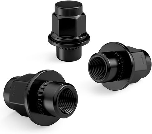 Stancemagic - 24 Silver Chrome Mag Style Lug Nuts مع غسالة - 12 مم × 1.25 ، 12x1.25 خيوط - طولها 1.5 بوصة - 21 مم 13/16 "HEX - متوافقة مع 6 مركبات شاحنة Lug Nissan و Infiniti SUV in Kuwait