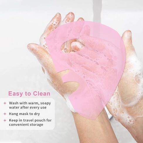 Reusable Ice Face Mask Set - Hot & Cold Therapy for Migraine, Wisdom Tooth Pain, Puffiness Relief with 2 Silicone Covers, Cooling Gel Pad for Swelling in Kuwait