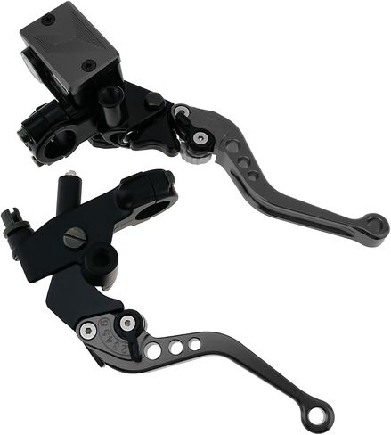 Windance Motorcycle 7/8inch 22mm Handlebar Brake Master Cylinder Clutch Lever Fit for Honda Kawasaki/Suzuki/Yamaha, Aluminum Alloy Left Right Brake Pumps (Red) in Saudi Arabia