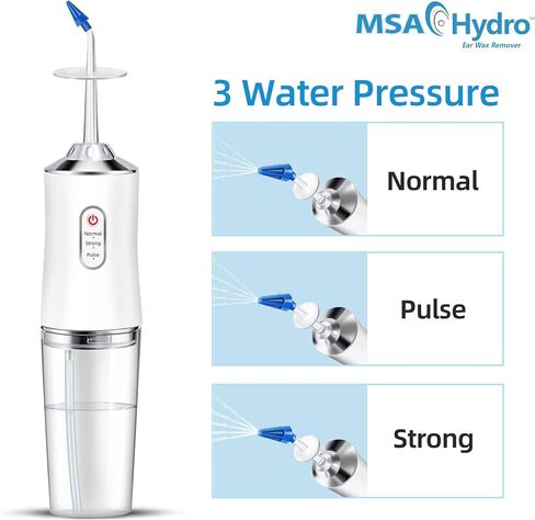 MSA Hydro Ear Wax Remover Kit, Safe, Quick and Effective Ear Cleaning, Gentle Ear Irrigation and Flushing, Adults and Children, Adjustable Water Pressure (Hydro Kit) in Saudi Arabia