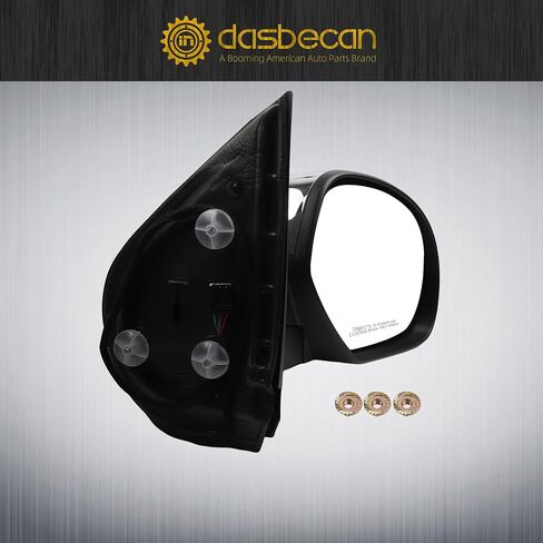 مرآة جانبية للركاب Dasbecan متوافقة مع 2007-2013 Chevy Silverado ، GMC Sierra Yukon المرآة اليمنى مع زجاج الطاقة ، الساخنة ، طي يدوي ، غطاء كروم استبدال# GM1321340 (5pins) in Kuwait