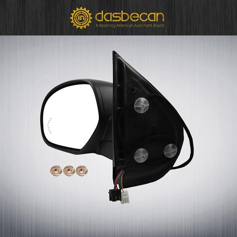 مرآة جانبية للركاب Dasbecan متوافقة مع 2007-2013 Chevy Silverado ، GMC Sierra Yukon المرآة اليمنى مع زجاج الطاقة ، الساخنة ، طي يدوي ، غطاء كروم استبدال# GM1321340 (5pins) in Kuwait