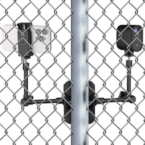 تركيب سياج الكاميرا المغناطيسية لـ GoPro/Mevo Start/Insta360/DJI Osmo Pocket 3/iPhone ، حاملان 1/4 "-20 Slots Net-Skin Link Fence لتسجيل البيسبول/ألعاب التنس in Kuwait