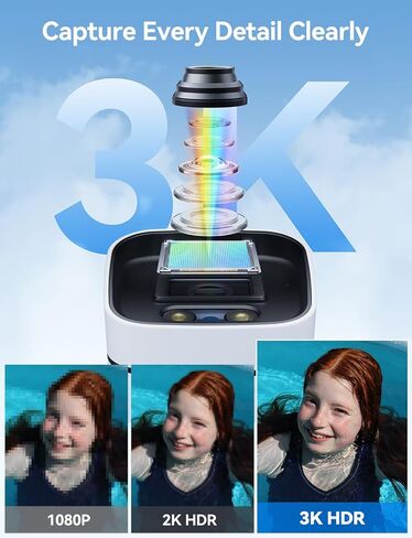 FOSCAM 3K 5MP Outdoor Security IP POE Camera, V5EP Home Security Surveillance Camera with AI Detect Human/Vehicle,66ft Color Night Vision,2-Way Audio,Motion Alert,Spotlight & Siren Alarm,120° FoV,IP66 in Kuwait