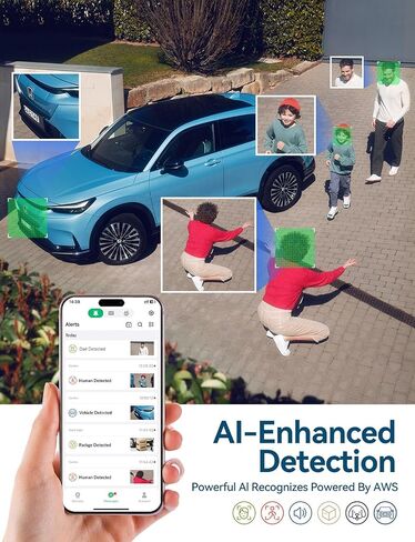 FOSCAM 3K 5MP Outdoor Security IP POE Camera, V5EP Home Security Surveillance Camera with AI Detect Human/Vehicle,66ft Color Night Vision,2-Way Audio,Motion Alert,Spotlight & Siren Alarm,120° FoV,IP66 in Kuwait