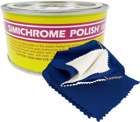 Rosenthal Collection Simichrome Polish - Metal Polish Compound for Chrome, Aluminum, Pewter & Jewelry Restoration - 50g Tube + Polishing Cloth in Saudi Arabia