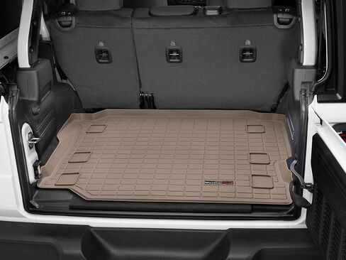 WeatherTech Cargo Trunk Liner for Jeep Wrangler Unlimited 4-Door, Wrangler 4-Door - Behind 2nd Row (401109) Black in Saudi Arabia