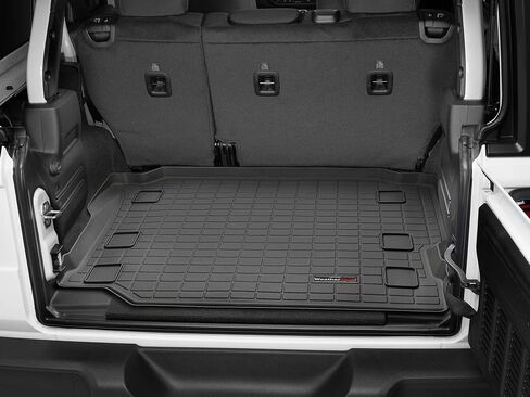 WeatherTech Cargo Trunk Liner for Jeep Wrangler Unlimited 4-Door, Wrangler 4-Door - Behind 2nd Row (401109) Black in Saudi Arabia