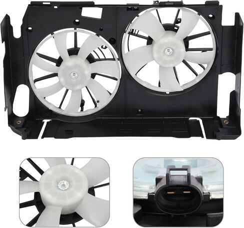 SCITOO 620-512 Dual Radiator Condenser Fan Compatible for 2006-2008 for Toyota for RAV4 2.4L 2009-2012 for Toyota for RAV4 2.5L in Saudi Arabia
