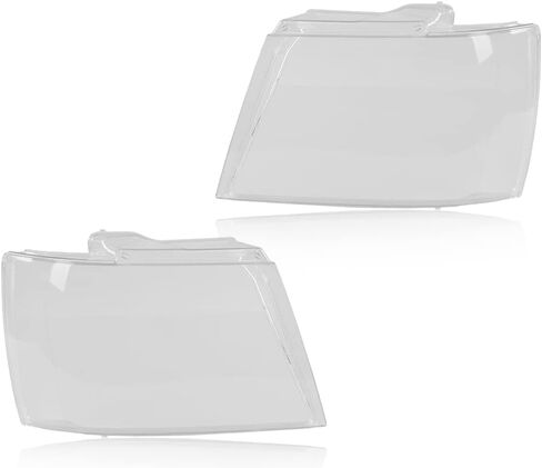 PIT66 Headlight Cover Compatible with Chevy Tahoe Suburban 1500 2007-2014/Fit Chevy Avalanche Suburban 2500 2007-2013 Left Driver and Right Passenger Side Clear in Saudi Arabia