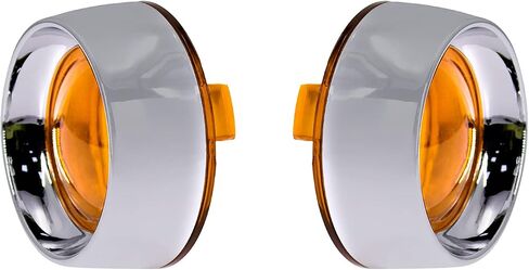 Visor Style Turn Signal Lens Covers Fit for Harley Touring Street Glide Road King Dyna Softail Sportster 2000-2025 Smoke Lens Black Bezels 2pcs in Saudi Arabia