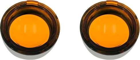 Visor Style Turn Signal Lens Covers Fit for Harley Touring Street Glide Road King Dyna Softail Sportster 2000-2025 Smoke Lens Black Bezels 2pcs in Saudi Arabia