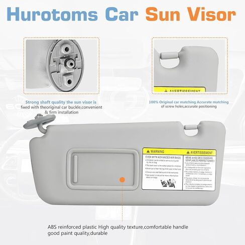 Sun Visor for 2004 2005 Toyota RAV4, Gray Left Driver Side Sunvisor Without Light, Replacement 74320-42420-B0 in Saudi Arabia