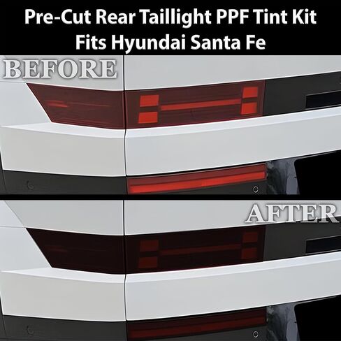 BOGAR TECH DESIGNS Rear Taillight Tail Light Tint Kit PPF Compatible with Hyundai Santa Fe 2024-2025, Light Smoke in Saudi Arabia