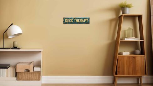عتيقة Tin Tin Deck Therapy Sign Retro Metal Sign مناسبة لمتجر Garage Garage Parm Garden - علامة معدنية متعددة الأغراض للوحة الداخلية/الخارجية الاستخدام 4x16 بوصة in Kuwait