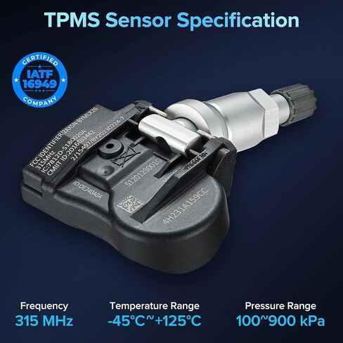 BDFHYK Programmed TPMS Sensor Compatible with Land Rover Evoque, Velar, Vogue, Grand Evoque, Discovery Sport, Defender, Jaguar E-Pace, F-Type, I-Pace, XE, XF, XJ - 433 MHz Tire Pressure Sensor in Kuwait